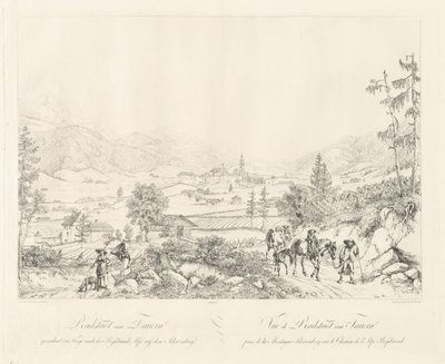 Radstadt nær Tauern av Johann Christoph Erhard and Johann Adam Klein after Carl Ludwig Friedrich Viehbeck
