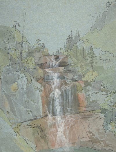 Landskap med en foss, 1816. av Johann Christoph Rist