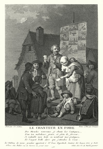 Sangeren på messen (gravering) av Johann Conrad Seekatz
