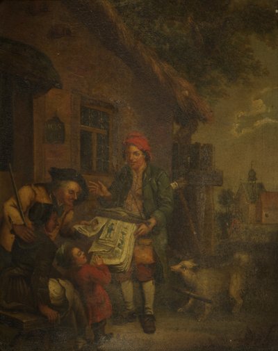 The Village Printseller (olje på kobber) av Johann Conrad Seekatz