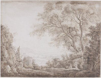 italiensk landskap av Johann Conrad Steiner (possibly)