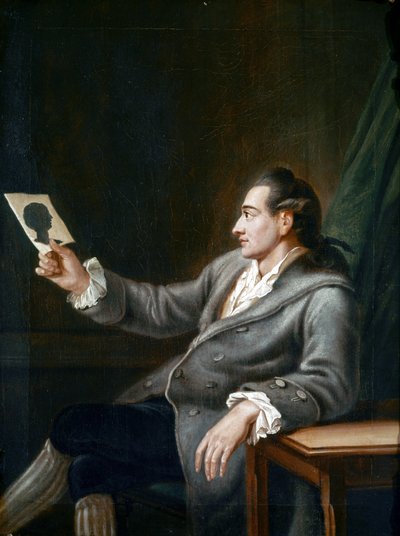 Portrett av Goethe som ser ut som en silhuett av Johann Ehrenfried Schumann