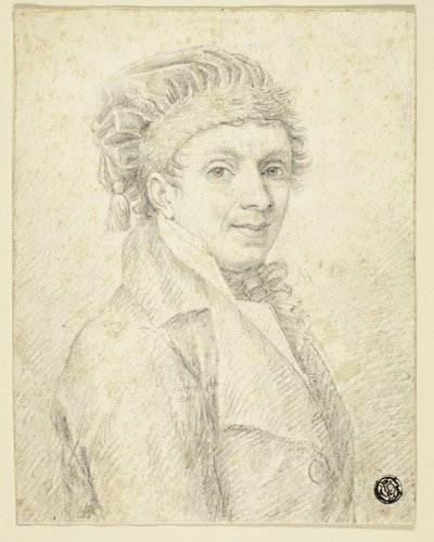 Byste av mann i hatt av Johann Elias Ridinger