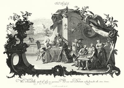Brettspill (gravering) av Johann Esaias Nilson