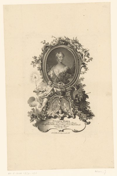 Portrett Juliana Maria av Schleswig Hollsteyn av Johann Esaias Nilson