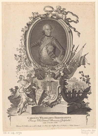 Portrett av Karel Willem Ferdinand av Brunswick-Wolfenbüttel av Johann Esaias Nilson