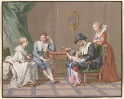 Familiescene av Johann Friedrich August Tischbein