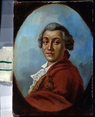 Portrait du poete Alexander Sumarokov (1717-1777) (Portrett av poeten Alexander Sumarokov). Maleri av Johann Friedrich August Tischbein (1750-1812). Huile sur toile av Johann Friedrich August Tischbein
