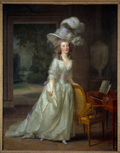 Portrait en pied av Frederique Louise Wilhelmine, prinsesse av Orange Nassau (1770-1819) Maleri av Friedrich Tischbein (1750-1812) 1788 Søn. 2,1x1,65 m Bordeaux, musee des Beaux Arts - Portrett i full lengde av prinsesse Frederica Louise Wilhelmina av Oran av Johann Friedrich August Tischbein