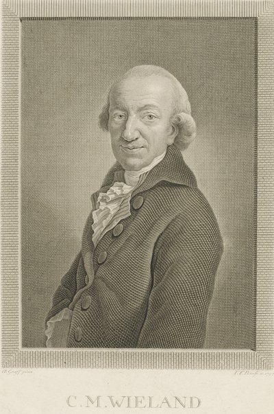 Portrett av poeten og forfatteren Christoph Martin Wieland 1733-1813, 1797. av Johann Friedrich Bause