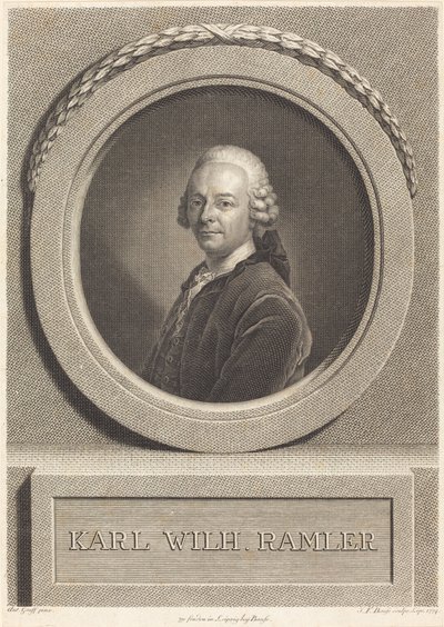 Karl Ramler av Johann Friedrich Bause after Anton Graff