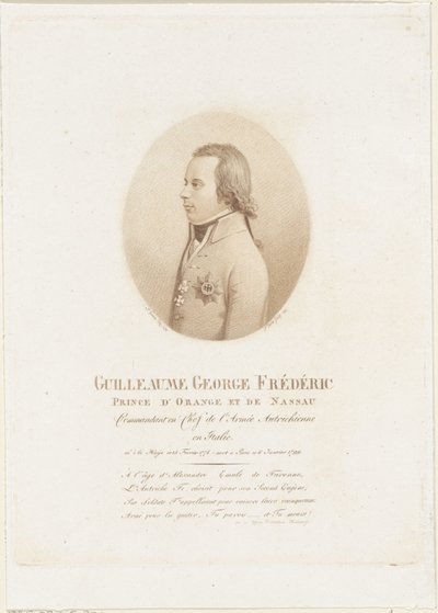 Portrett av Frederik, Prins av Orange-Nassau av Johann Friedrich Bolt