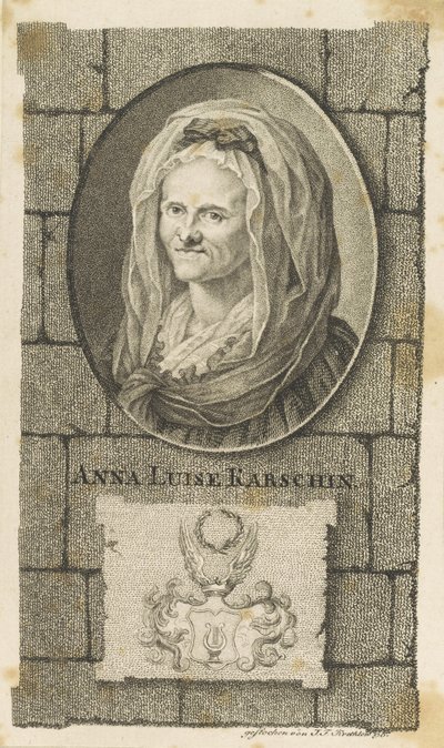 Portrett av Anna Louisa Karsch 1722-1791, 1796. av Johann Friedrich Krethlow