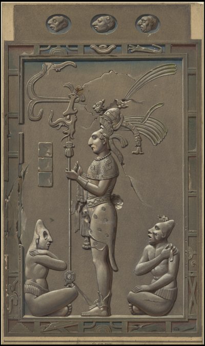 En samling av Waldecks originale kunstverk fra Mesoamerica, boks 20 av 22 av Johann Friedrich Maximilian von Waldeck