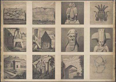 En samling av Waldecks originale kunstverk fra Mesoamerica, boks 20 av 22 av Johann Friedrich Maximilian von Waldeck