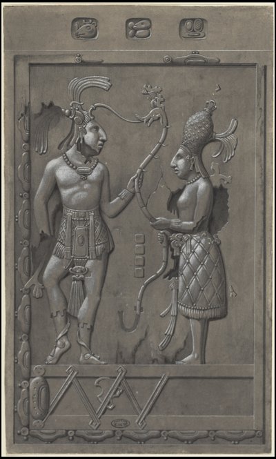 En samling av Waldecks originale kunstverk fra Mesoamerica, boks 2 av 22 av Johann Friedrich Maximilian von Waldeck
