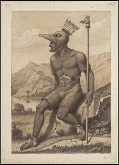 En samling av Waldecks originale kunstverk fra Mesoamerica, boks 3 av 22 av Johann Friedrich Maximilian von Waldeck