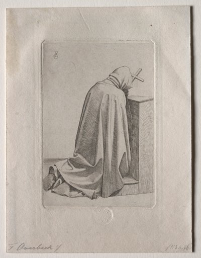 En bedende munk, 1826. av Johann Friedrich Overbeck
