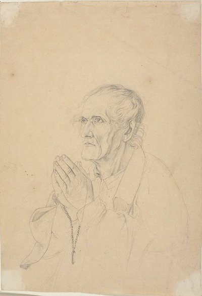Gammel mann ber av Johann Friedrich Overbeck