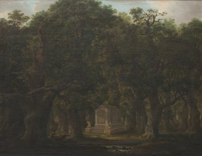 Monument i en eikeskog av Johann Friedrich Weitsch