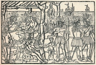 Den første representasjonen av folket i den nye verden, 1505, 1912 av Johann Froschauer