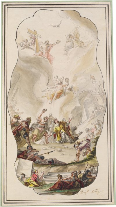 Steiningen av den hellige Stefanus av Johann Georg Dieffenbrunner