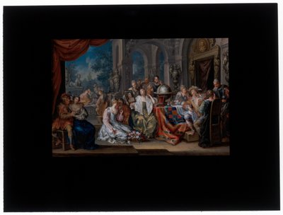 Allegori over de fem sansene av Johann Georg Platzer