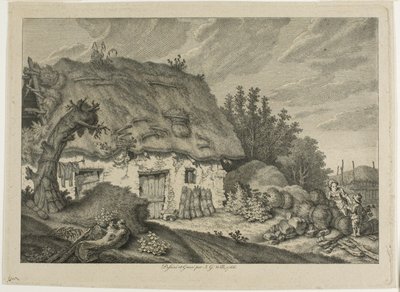 En gårdshytte av Johann Georg Wille