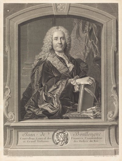 John av Boullongne av Johann Georg Wille after Hyacinthe Rigaud