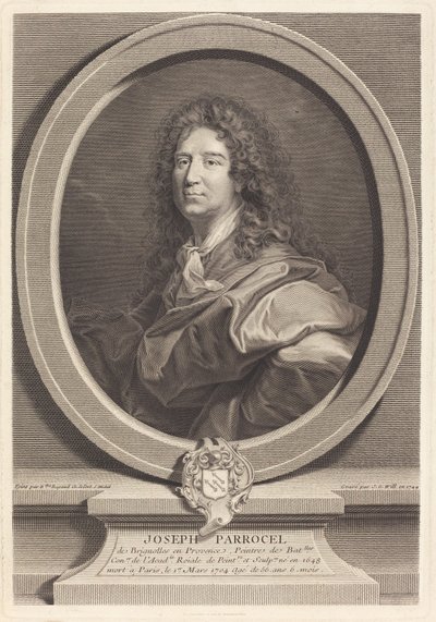 Joseph Parrocel av Johann Georg Wille after Hyacinthe Rigaud