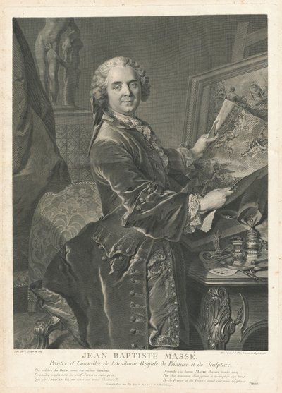 Jean Baptiste-messe av Johann Georg Wille after Louis Tocqué
