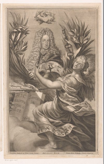 Portrett av en monark, muligens Charles VI, den hellige romerske keiseren av Johann Georg Wolffgang