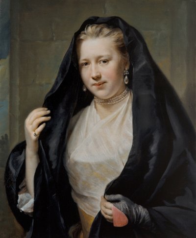 Portrett av en elegant dame av Johann Georg Ziesenis