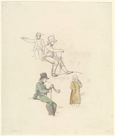 Figurstudier av Johann Georg von Dillis
