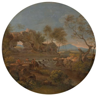 Sørlandskap med steinbue av Johann Georg von Dillis