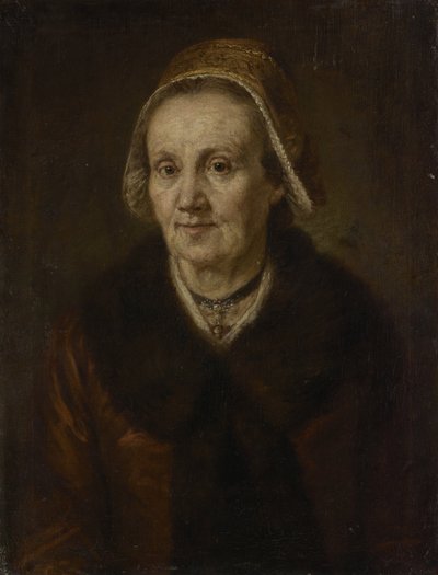 Gammel kvinne med hette av Johann Georg von Edlinger
