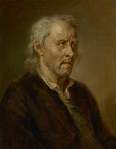 Portrett av en gammel mann med hvitt hår av Johann Georg von Edlinger