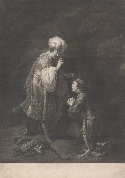Absaloms underkastelse til sin far, kong David av Johann Gottfried Haid