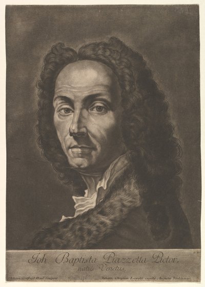 Portrett av Giovanni Battista Piazzetta, tidlig på 1700-tallet. av Johann Gottfried Haid