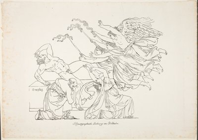 Forfølgelse av Orestes av Johann Gottfried Schadow