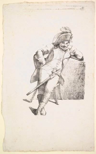 Den tankefulle kapteinen, 1822. av Johann Gottfried Schadow