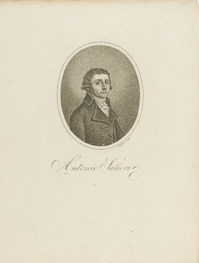 Antonio Salieri 1750-1825, ca. 1800. av Johann Gottfried Scheffner