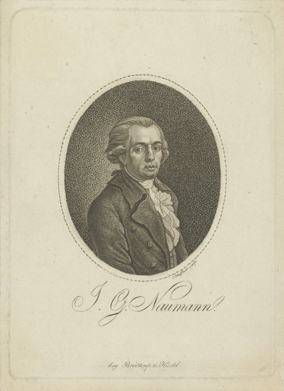 Portrett av komponisten Johann Gottlieb Naumann 1741-1801, ca. 1800. av Johann Gottfried Scheffner