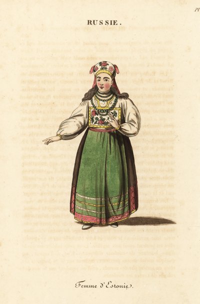Gift kvinne fra Estland av Johann Gottlieb Georgi