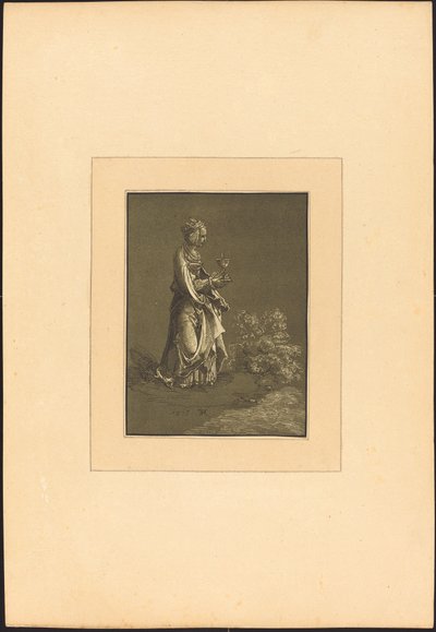 Den hellige Barbara av Johann Gottlieb Prestel after Albrecht Altdorfer
