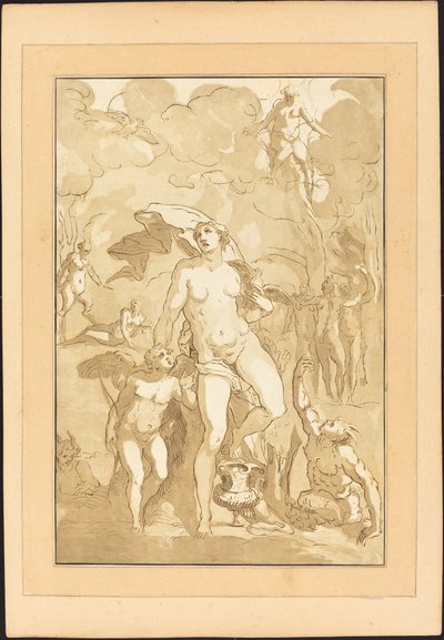 Venus av Johann Gottlieb Prestel after Jacopo Ligozzi