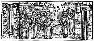 En folio fra Boethius, Consolation of Philosophy, 1910. av Johann Gruninger