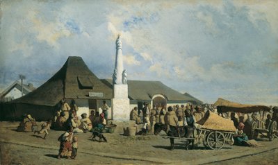 Markedsplassen i Szolnok av Johann Gualbert Raffalt