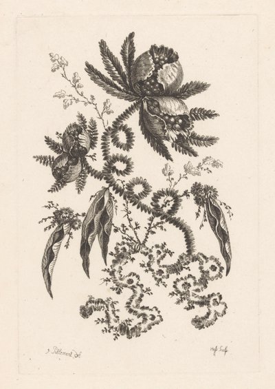 Blomster med bær Fleures Baroque (serietittel) av Johann Heinrich  Hess