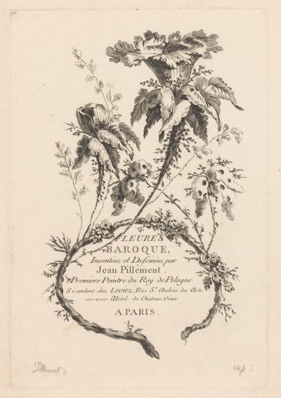 Trompetformede blomster Fleures Baroque (serietittel på objekt) av Johann Heinrich  Hess